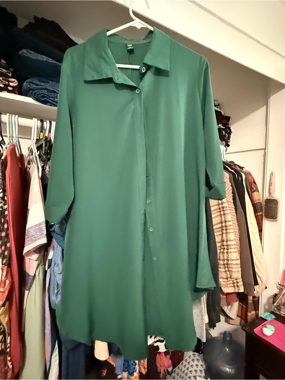SHEIN Curve Green Blouse
